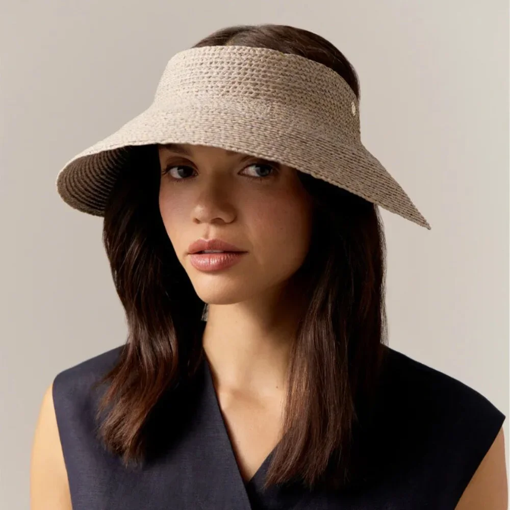 NWT - Helen Kaminski Maris Raffia Visor Hat - Eclipse👒 #11957 - Picture 2 of 12
